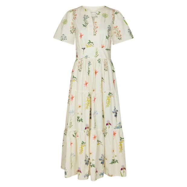 NEO NOIR - GARDENA FLOWER RANK DRESS | OFF WHITE