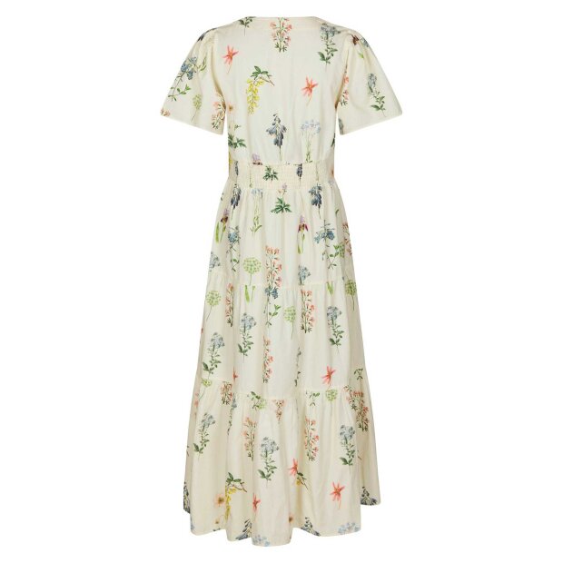 NEO NOIR - GARDENA FLOWER RANK DRESS | OFF WHITE