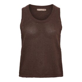 MARTA DU CHATEAU - NAYLA KNIT TOP | CAFFE