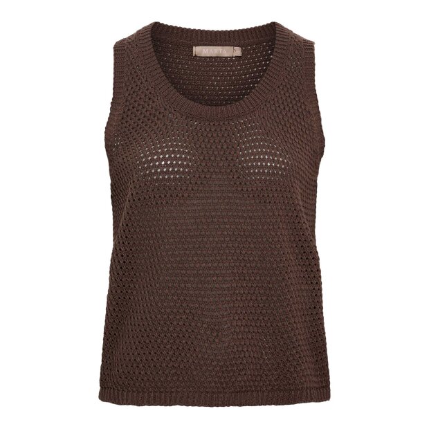 MARTA DU CHATEAU - NAYLA KNIT TOP | CAFFE
