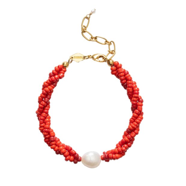 ANNI LU - SCARLET WAVE BRACELET | BRIGHT RED