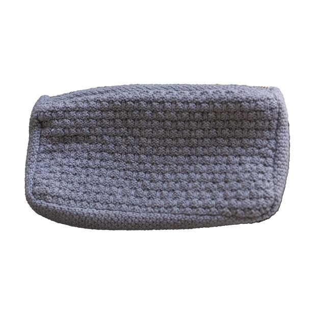 BY LOHN - STRIKKET CLUTCH | MED GREY MELANGE