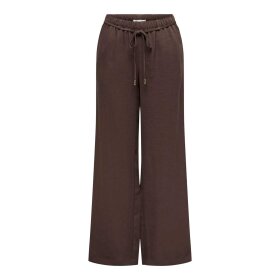 JDY - FINN MW BELT WIDE PANTS | COFFEE BEAN
