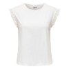 JDY - SALVA LIFE S/L CROCHET TOP | CLOUD DANCER