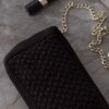 BY LOHN - KNITTED CLUTCH CROSSBODY CHAIN | CHOCLATE