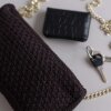 BY LOHN - KNITTED CLUTCH CROSSBODY CHAIN | CHOCLATE