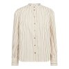 CO COUTURE - SIGRID STRIPE SS SHIRT | BONE