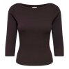 JDY - MALLI 3/4 BOATNECK BLUSE | CHOCOLATE BROWN