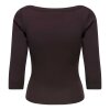 JDY - MALLI 3/4 BOATNECK BLUSE | CHOCOLATE BROWN