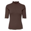 JDY - FRANSISKA 2/4 HI-NECK TOP | CHOCOLATE BROWN JDY - FRANSISKA 2/4 HI-NECK TOP | CHOCOLATE BROWN