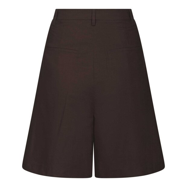 NEO NOIR - NIKA LINEN SHORTS | DARK BROWN