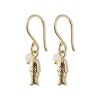 A BEAUTIFUL STORY - FREEDOM FISH MOONSTONE EARRING