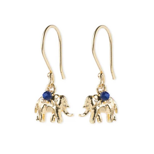 A BEAUTIFUL STORY - FREEDOM ELEPHANT LAPIS LAZULI EARRINGS