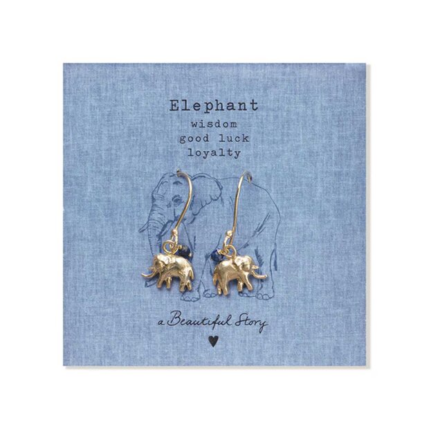 A BEAUTIFUL STORY - FREEDOM ELEPHANT LAPIS LAZULI EARRINGS