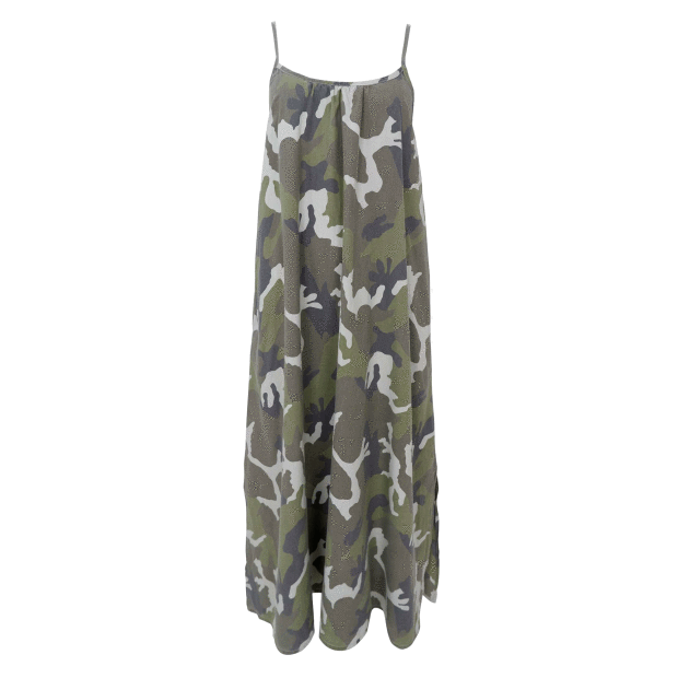 BLACK COLOUR - MINNA STRAP DRESS | CAMOUFLAGE