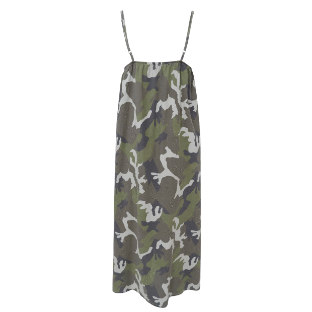 BLACK COLOUR - MINNA STRAP DRESS | CAMOUFLAGE