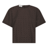 NEO NOIR - VIEST EMB BLOUSE | DARK BROWN NEO NOIR - VIEST EMB BLOUSE | DARK BROWN