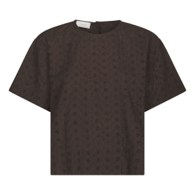 NEO NOIR - VIEST EMB BLOUSE | DARK BROWN