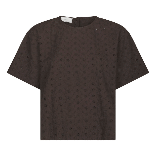 NEO NOIR - VIEST EMB BLOUSE | DARK BROWN