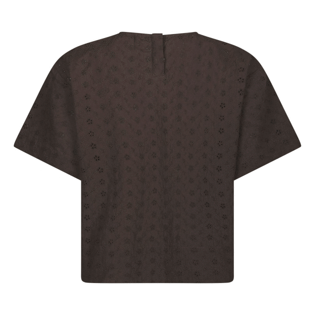 NEO NOIR - VIEST EMB BLOUSE | DARK BROWN