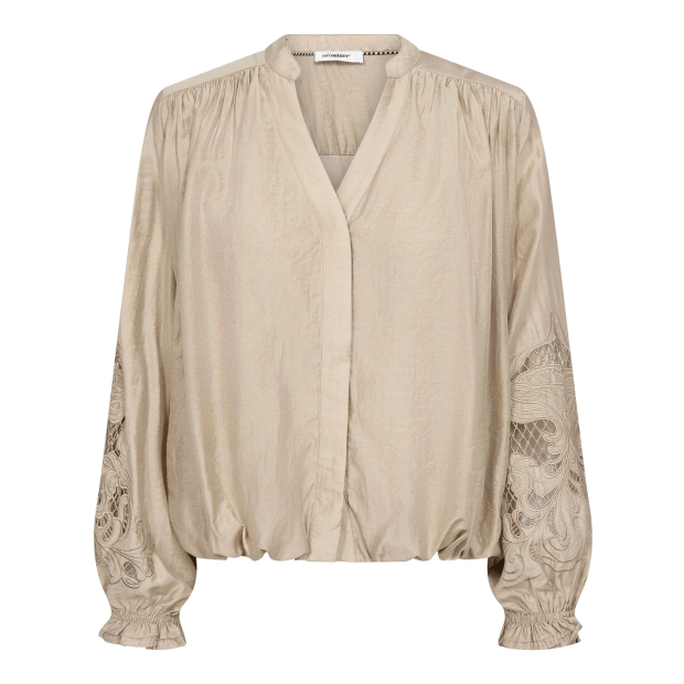 CO COUTURE - DELIN BALLOON EMB SHIRT | MINK