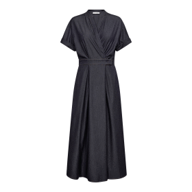 CO COUTURE - TERRY WRAP SS DRESS | NAVY