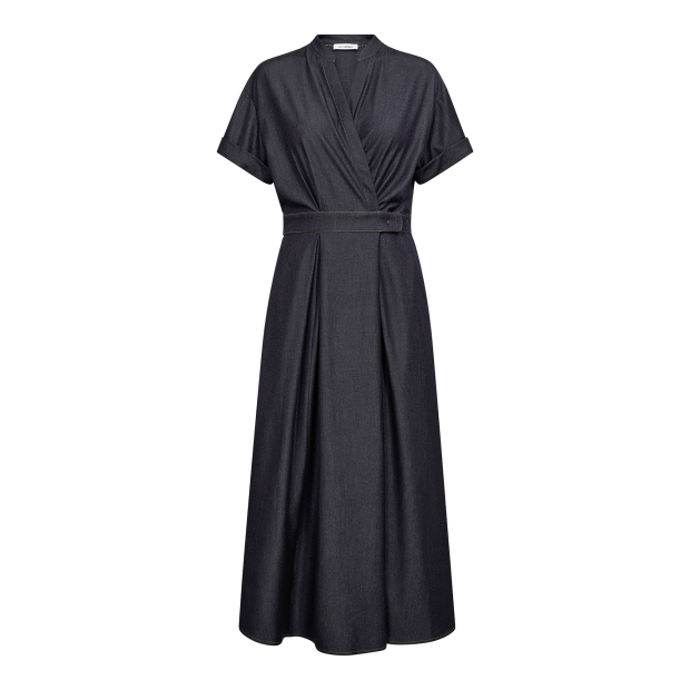 CO COUTURE - TERRY WRAP SS DRESS | NAVY
