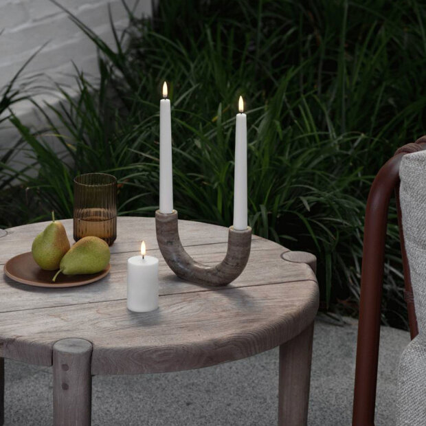 UYUNI - OUTDOOR LED TAPER CANDLE | WHITE
