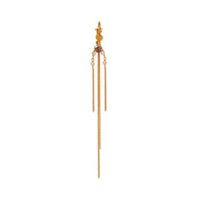 STINE A - BOUNCE EARRING W/CHAINS AND BEHIND EAR PENDANT | FORGYLDT