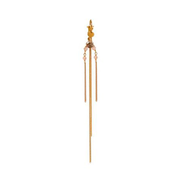 STINE A - BOUNCE EARRING W/CHAINS AND BEHIND EAR PENDANT | FORGYLDT