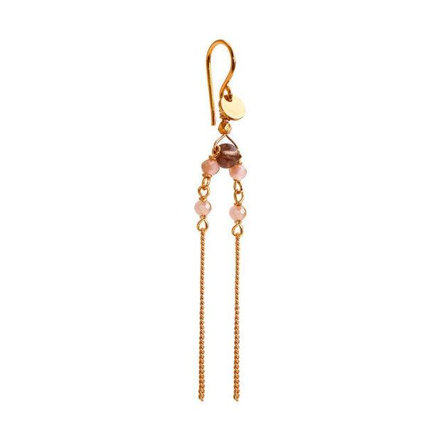 STINE A - BOUNCE EARRING W/CHAINS AND BEHIND EAR PENDANT | FORGYLDT