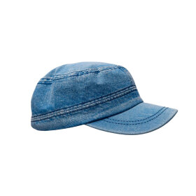 BLACK COLOUR - GLENNA DENIM CAP | BLUE DENIM