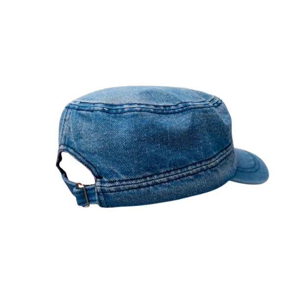 BLACK COLOUR - GLENNA DENIM CAP | BLUE DENIM