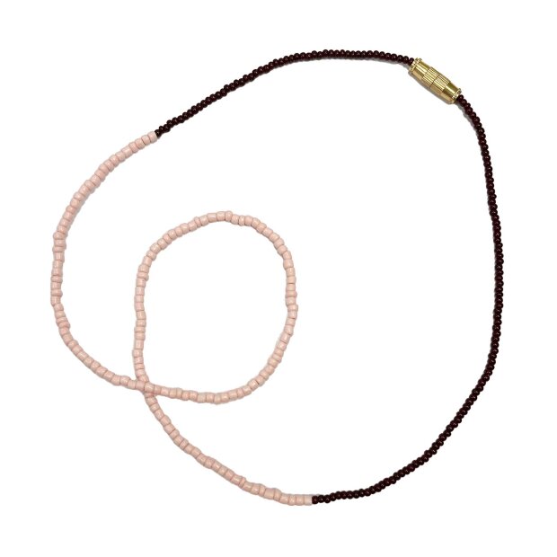 ANNAVII - ANA NECKLACE | ROSA/MAROON