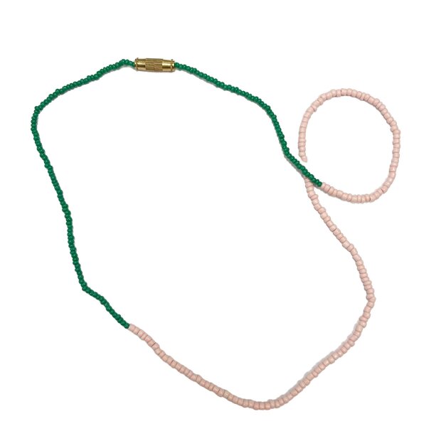 ANNAVII - ANA NECKLACE | ROSA/GREEN