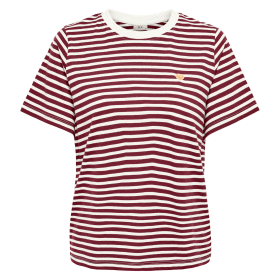 JDY - PISA S/S PRINT T-SHIRT | CLOUD DANCER/BORDEAUX