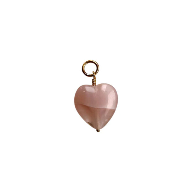 PICO - FRENCH GRANDE HEART PENDANT | FG/MISTY ROSE