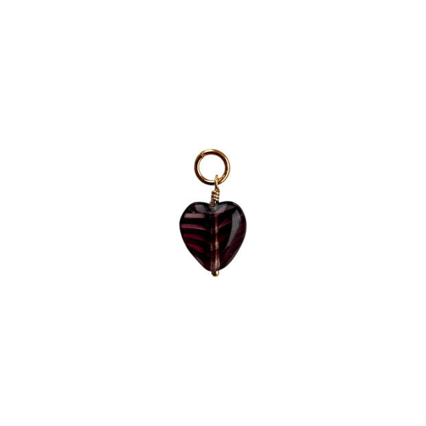 PICO - FRENCH HEART PENDANT | FG/BLACKBERRY STRIPE