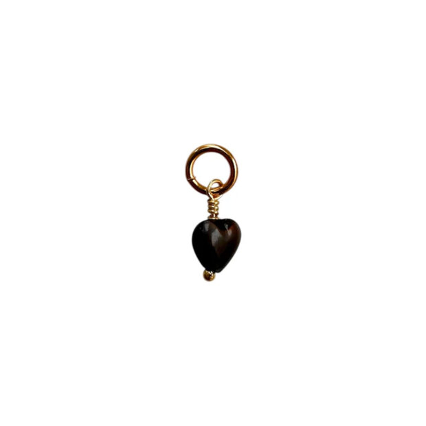 PICO - FRENCH MINI HEART PENDANT | FG/MOCCA