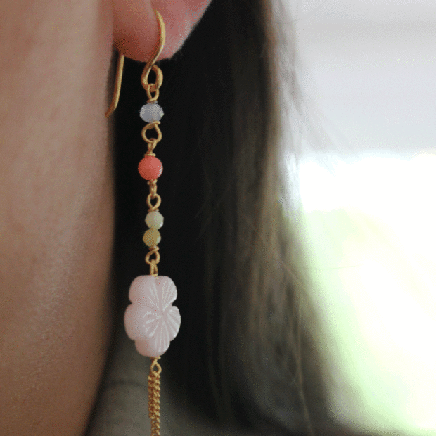 STINE A - CHERRY BLOSSOM TWIST EARRING