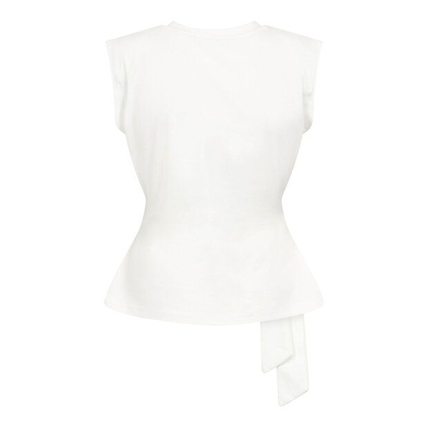 CO COUTURE - ORIANE PLEAT TIE TOP | WHITE