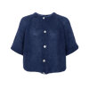 BLACK COLOUR - BJOERK PATENT KNIT CARDIGAN  | NAVY