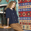 BLACK COLOUR - BJOERK PATENT KNIT CARDIGAN  | NAVY
