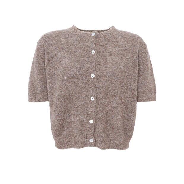 BLACK COLOUR - DELL SS CARDIGAN | TAUPE