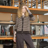 BLACK COLOUR - DELL STRIPED KNIT CARDIGAN | COFFEE BLACK COLOUR - DELL STRIPED KNIT CARDIGAN | COFFEE