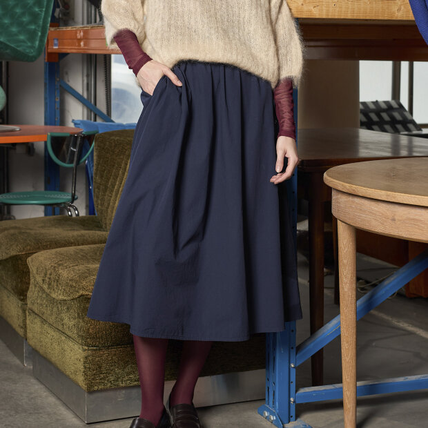 BLACK COLOUR - DELLA SKIRT | NAVY