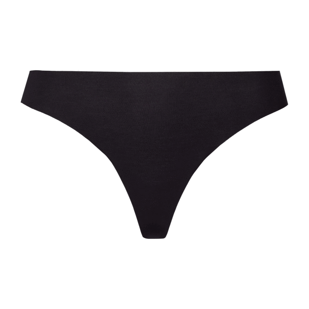 HANRO - THONG - INVISIBLE COTTON | BLACK