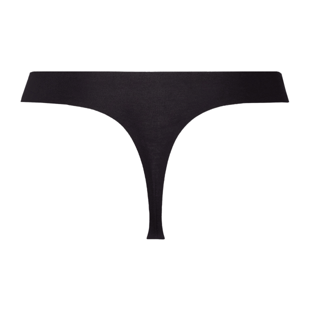 HANRO - THONG - INVISIBLE COTTON | BLACK