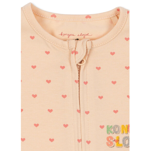 KONGES SLØJD - BASIZ ZIP ONESIE GOTS | TEDDY COEUR