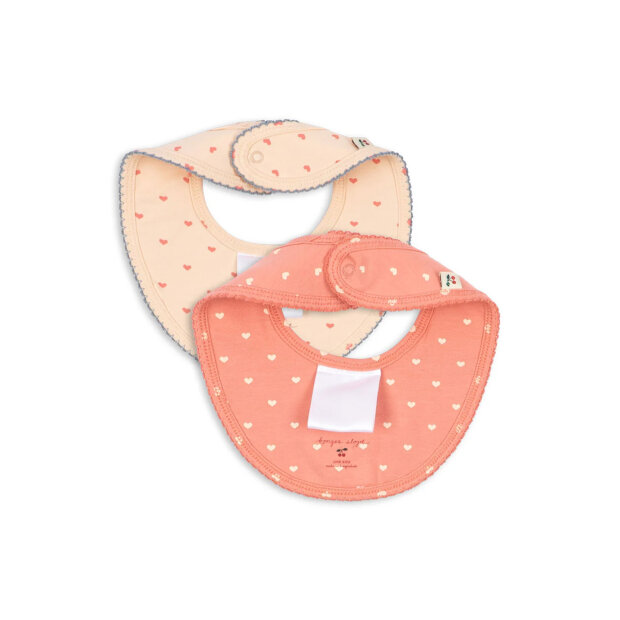 KONGES SLØJD - BASIC 2 PACK BIBS | COEUR LANTANA/TEDDY